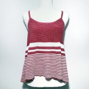 Moth Anthropologie Nuru Knit Striped Sweater Tank